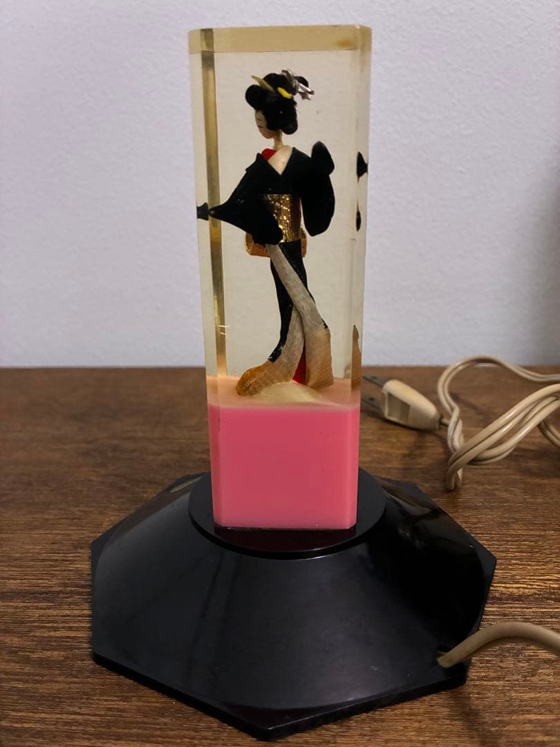 希少 昭和 レトロ 舞妓 芸者 美人 照明 水中花 レトロ照明 雑貨 レトロ雑貨