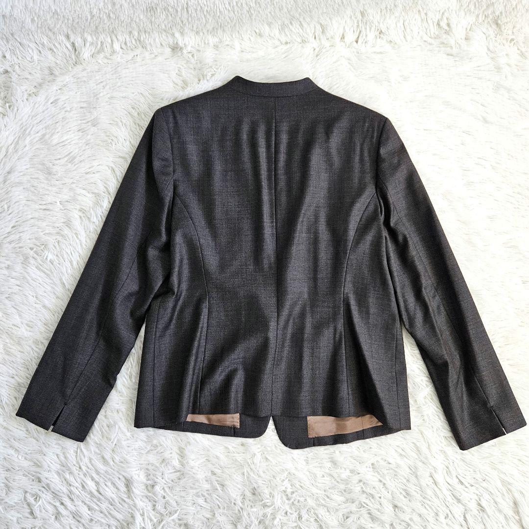 NEWYORKER スーツ パンツ スカート 3点 ブラウン 大きいサイズ