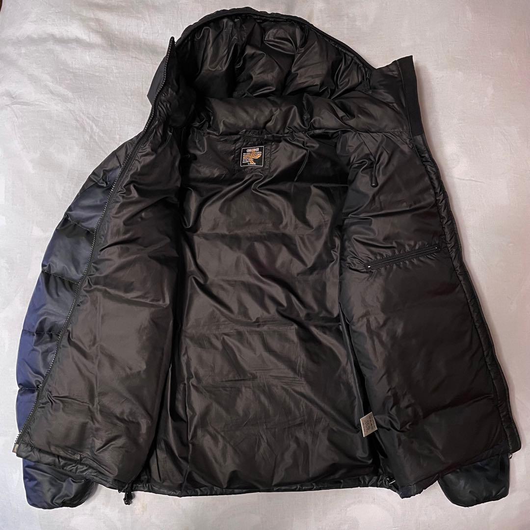 challenger ダウンジャケット　黒×紺　Lサイズ