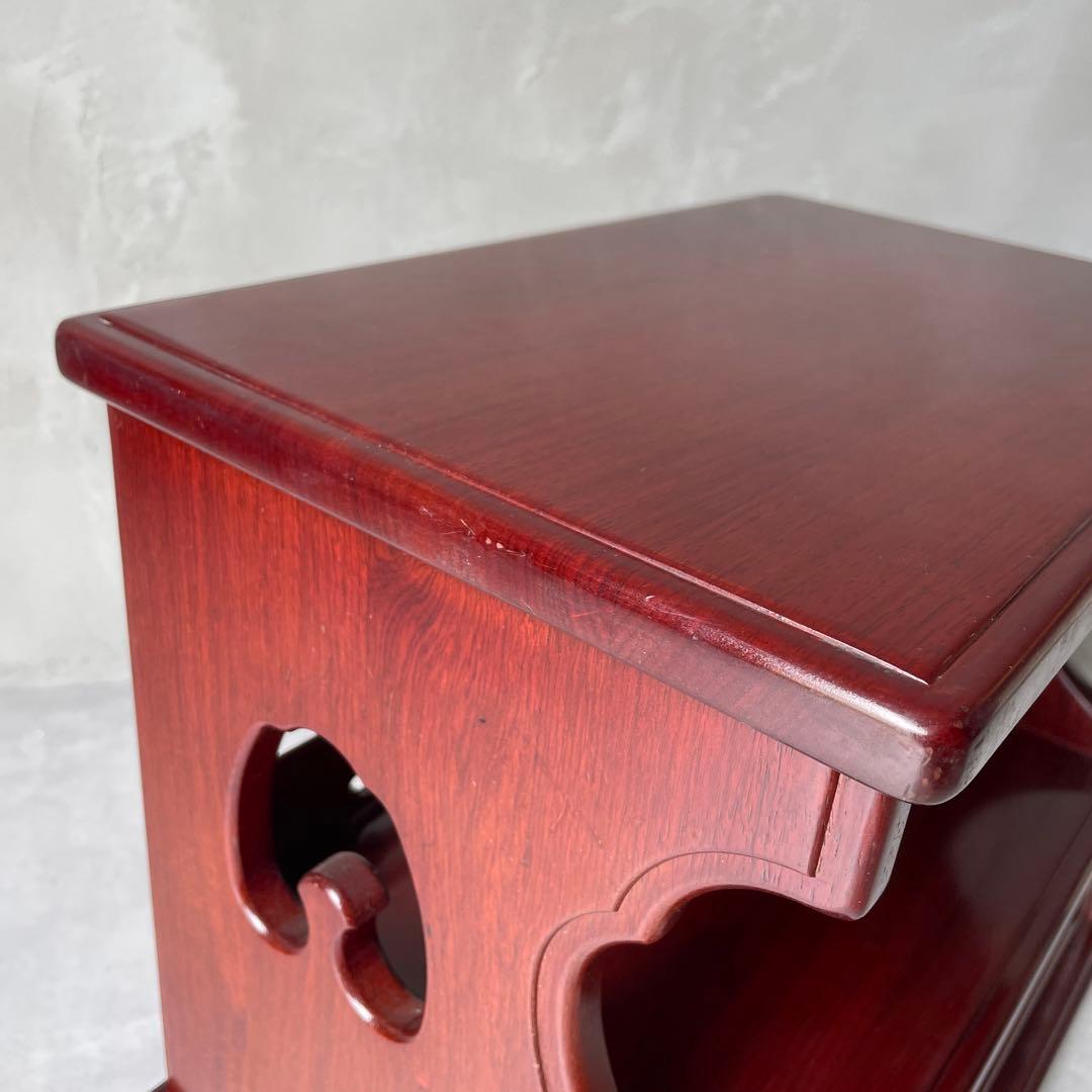 カリモク 唐木家具 和風 電話台 抽斗 引き出し付き サイドボード　小型チェスト