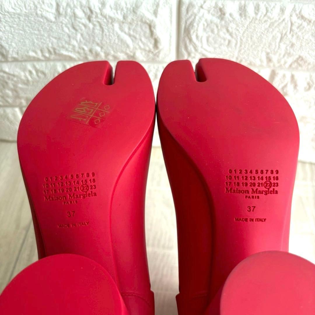 【極美品】 定価14,５０００円 メゾンマルジェラ タビ ラバーブーツ 37