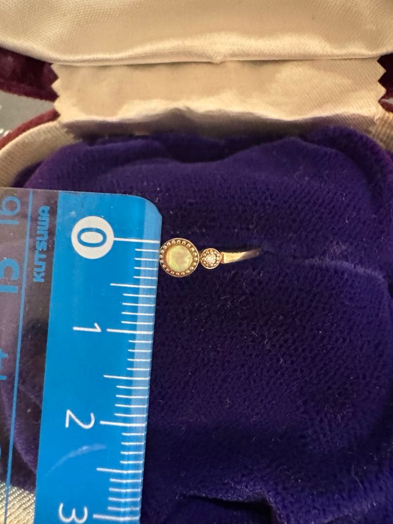 オデュース4℃ オパールダイヤモンドリング　9号