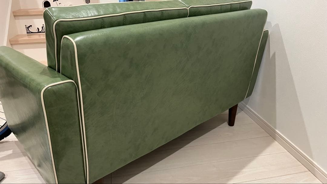 レトロ風　レザーソファ　アメカジ