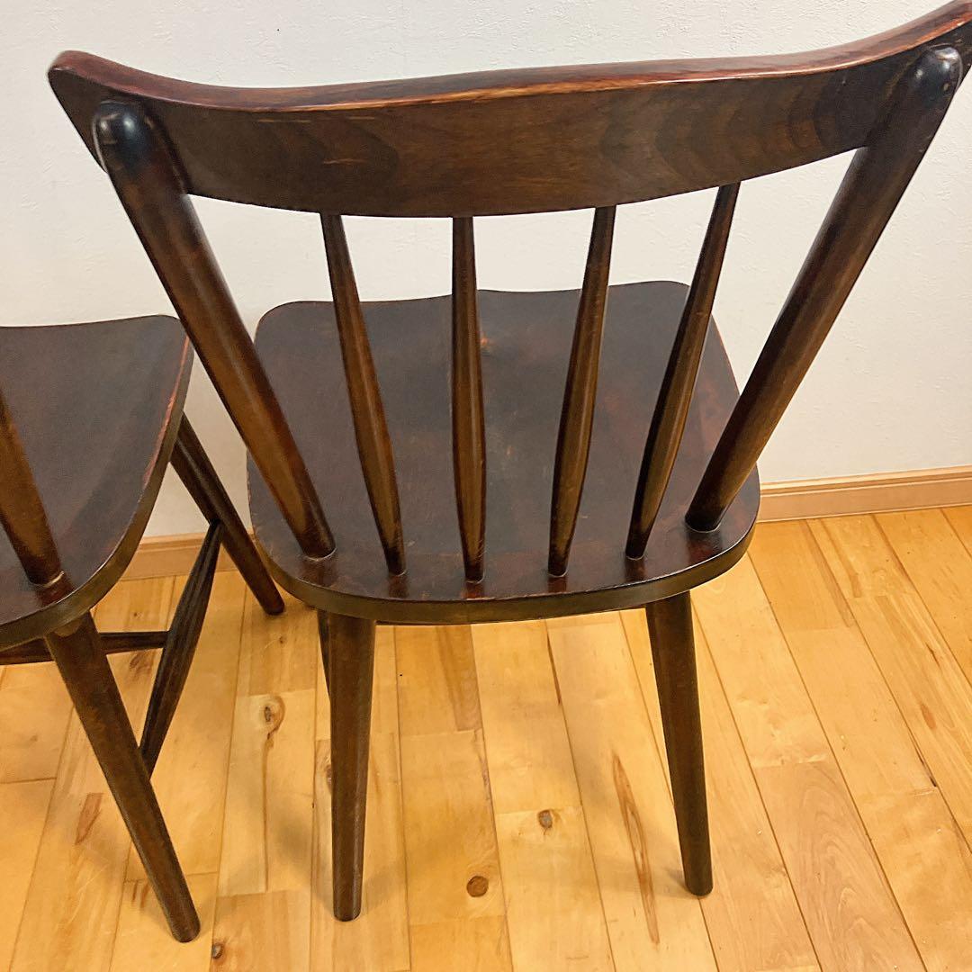 本物志向　北海道民芸家具　ダイニングチェア　ウィンザーチェア　樺材　廃盤　2脚