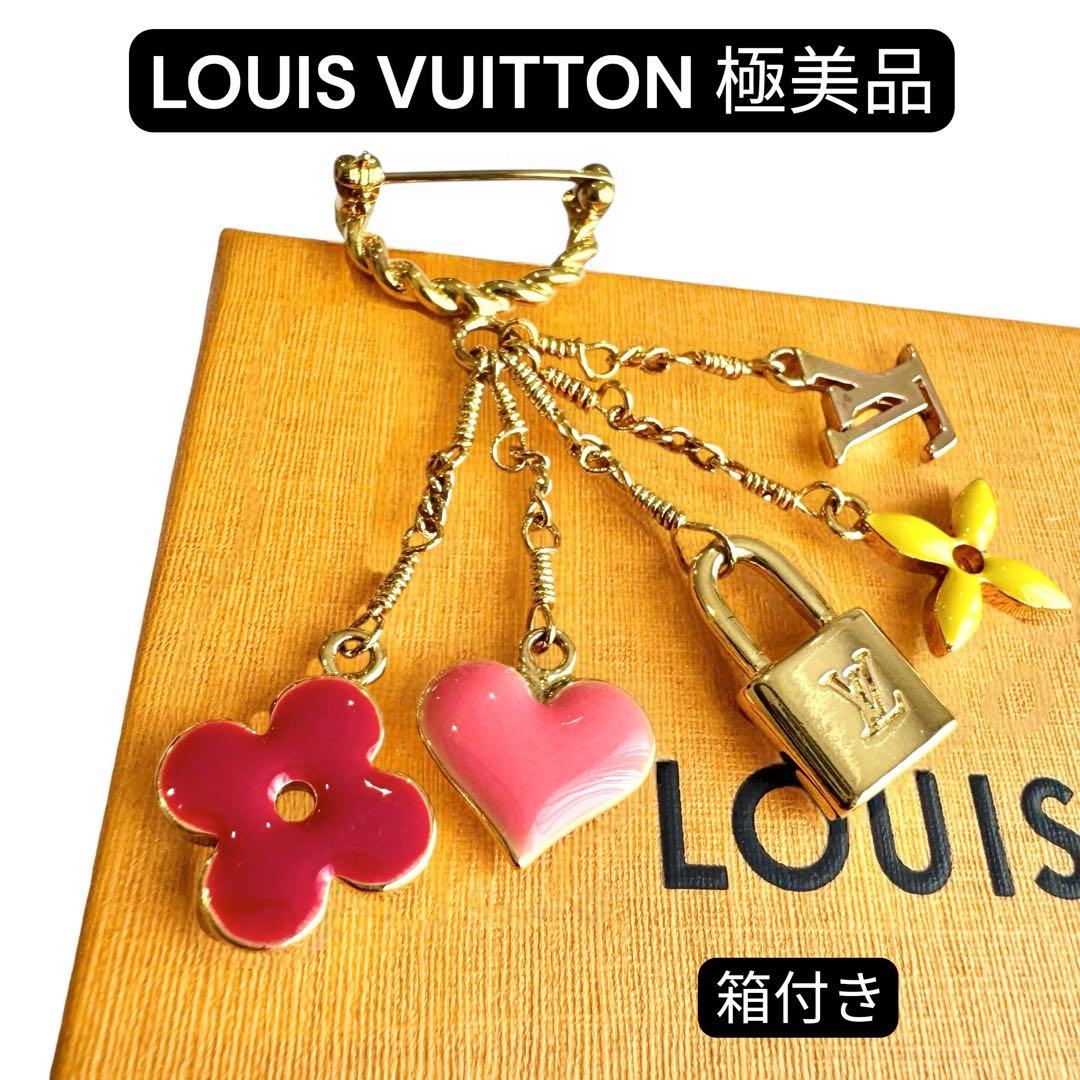 ルイヴィトン　スウィート　モノグラム　5連アイコンフリンジ　ブローチ　極美品