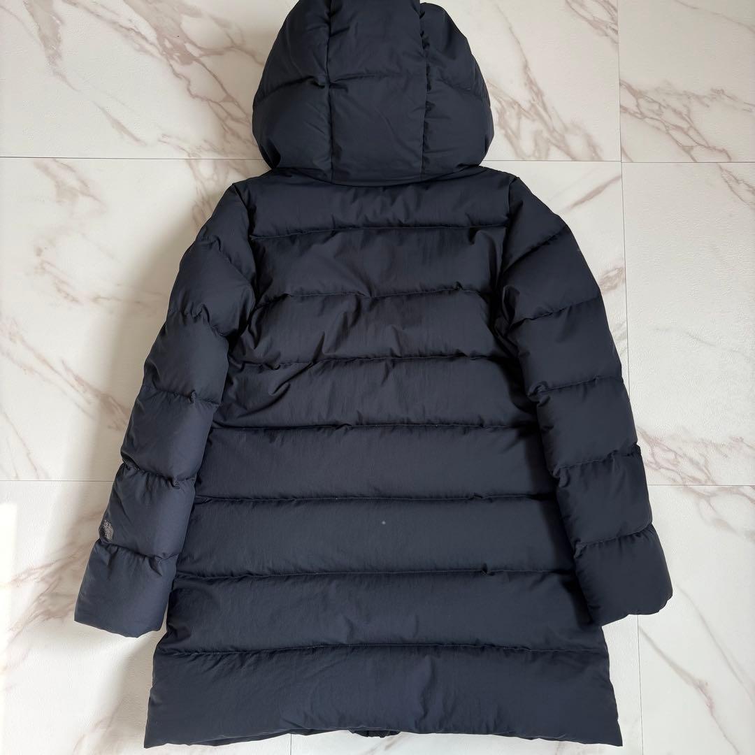 美品◆THE NORTH FACE ウィンドストッパー ダウンシェルコート 紺