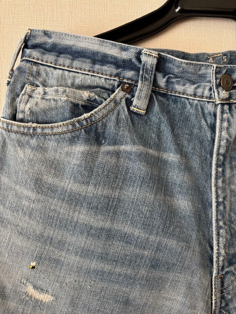 【1/31まで価格】 45R 再び ライ麦デニム クロスビー５　ハッチとお花刺繍