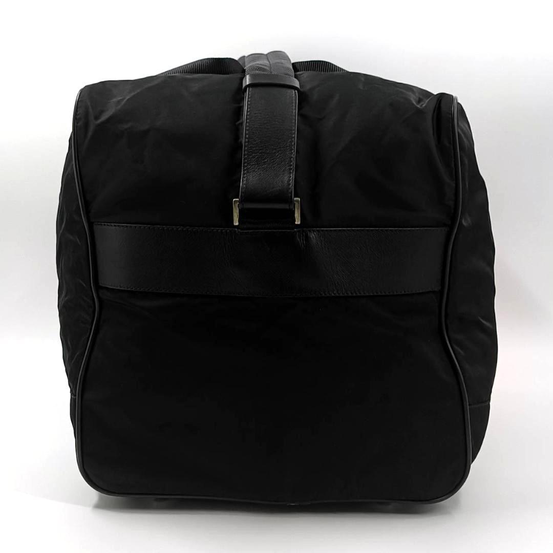 希少✨プラダ 南京錠鍵付き　2way ボストンバッグ 三角ロゴ ナイロン 革 黒