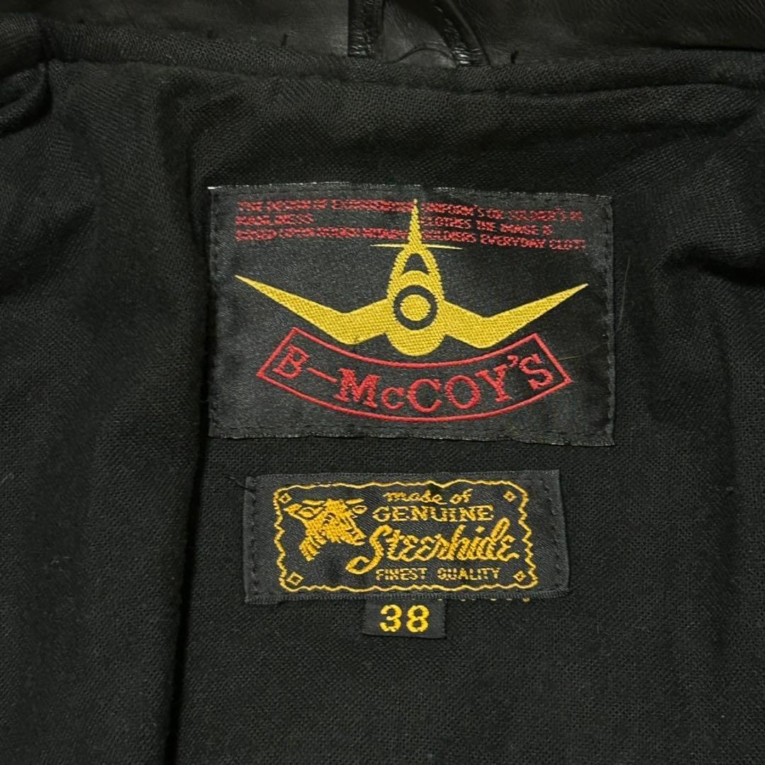 B-McCOY'S Steerhide シングルライダースジャケット 本革 牛革