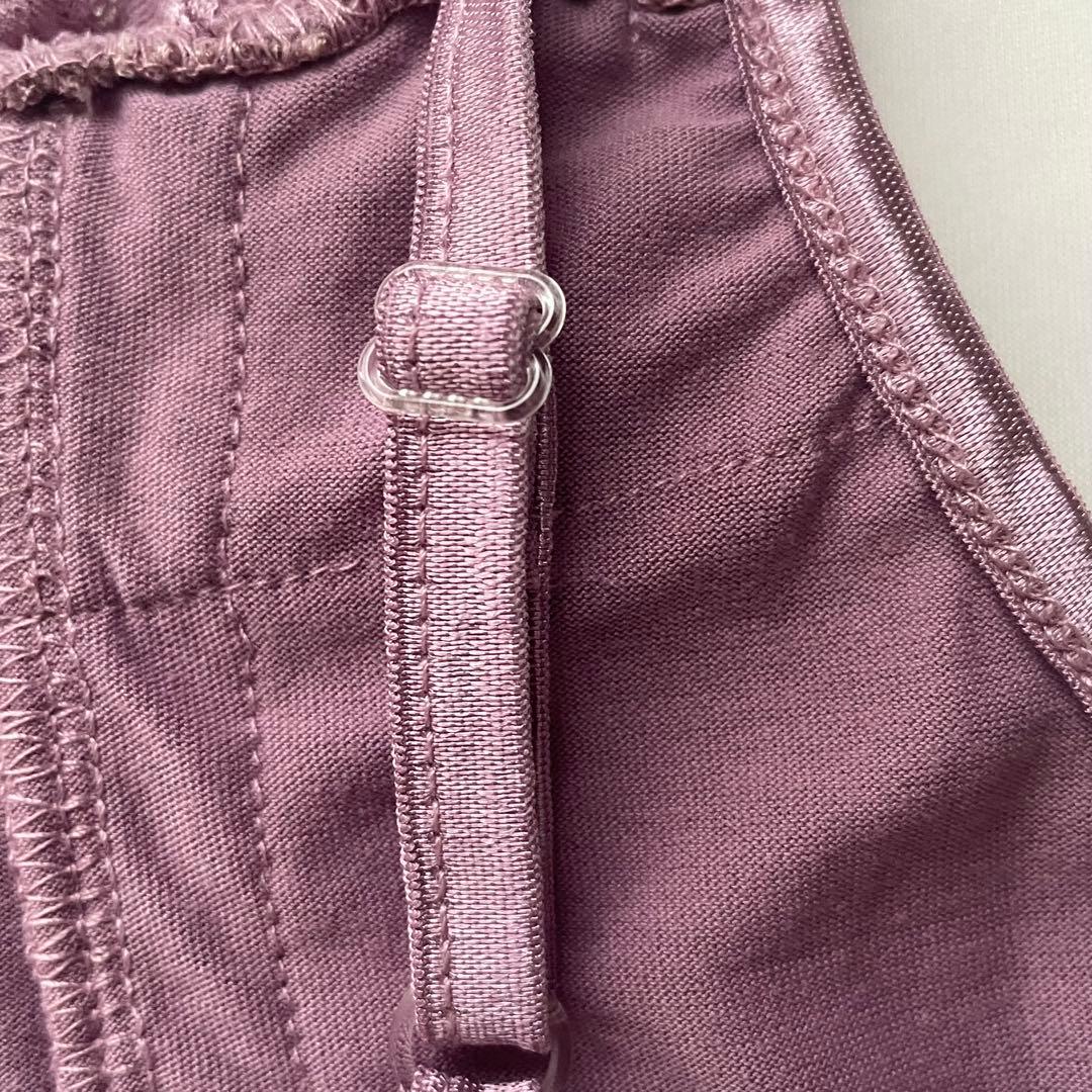 アクシーズファム　パープル ビッグリボンキャミソール レース　フリル