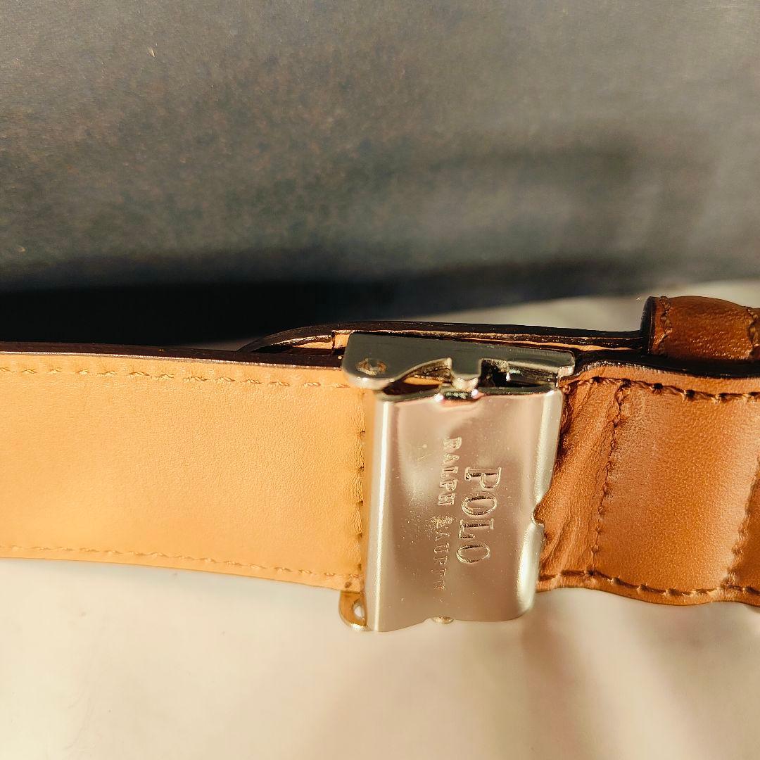 【新品未使用】PRL RALPH LAUREN 高級カーフレザー ドレスベルト