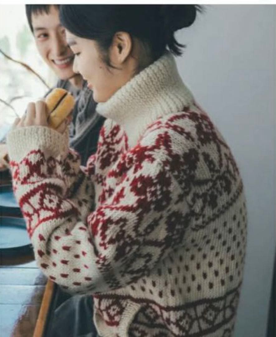 KHWOOPA×DOORS 別注 ノルディック柄ジップカーディガン　新品