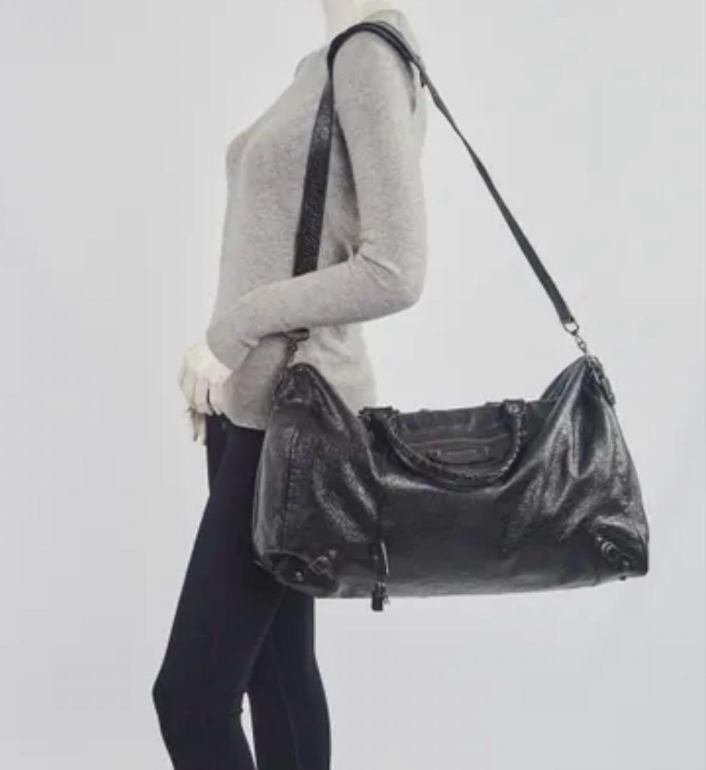 BALENCIAGA バレンシアガ レザ 2WAY ボストンバッグ ハンドバッグ