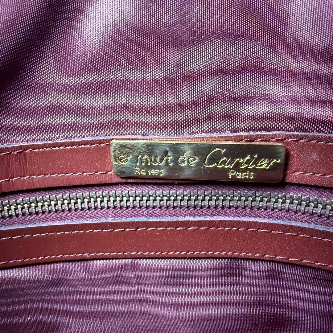 カルティエ マストライン レザー ボストンバッグ 2C Cartier