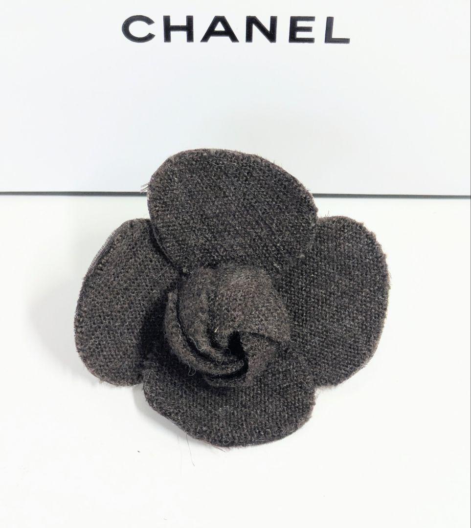 CHANEL シャネル カメリア コサージュ ピンブローチ ブラウン