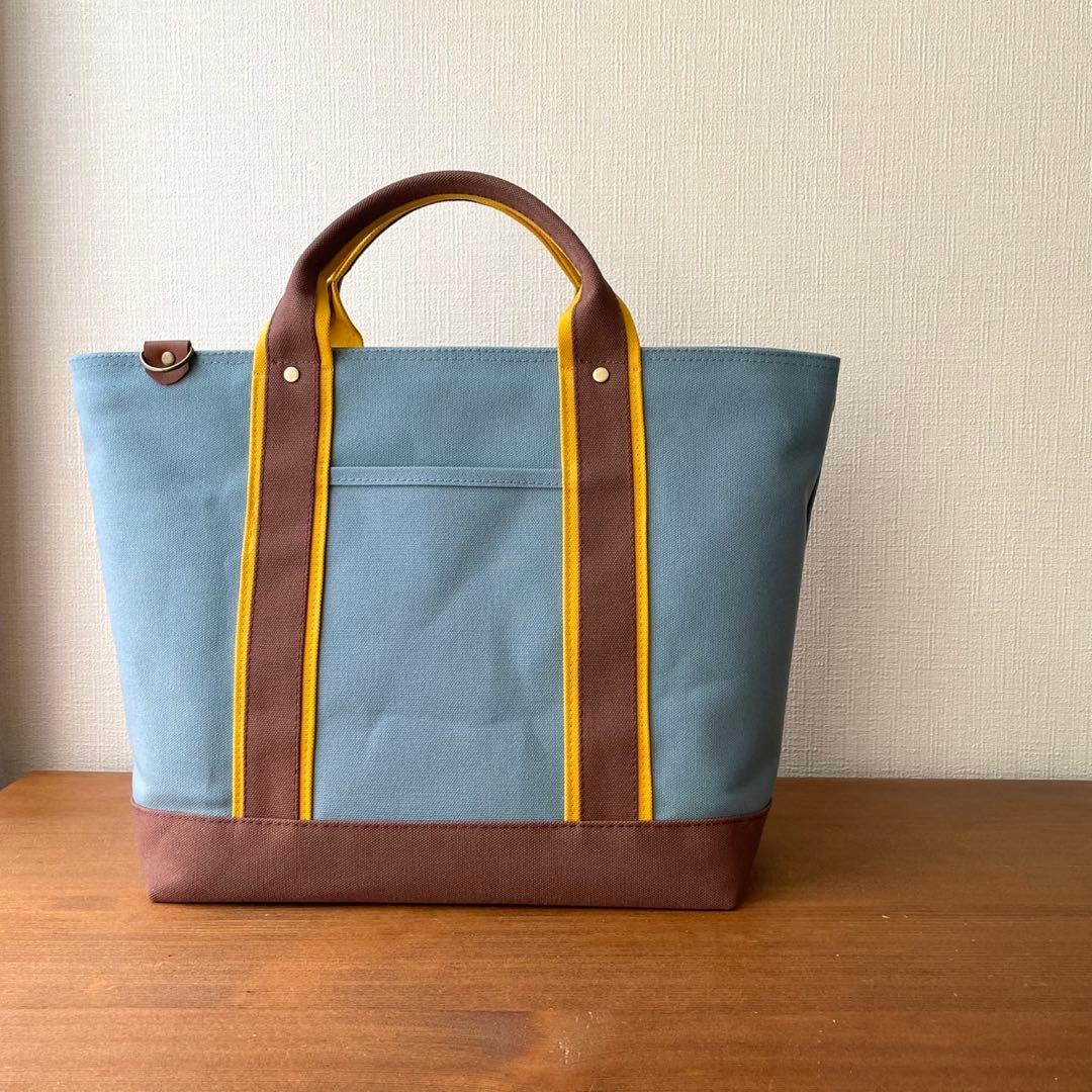 8号帆布トートバッグ(W)ブルージェイド×コーヒー　Zさま専用