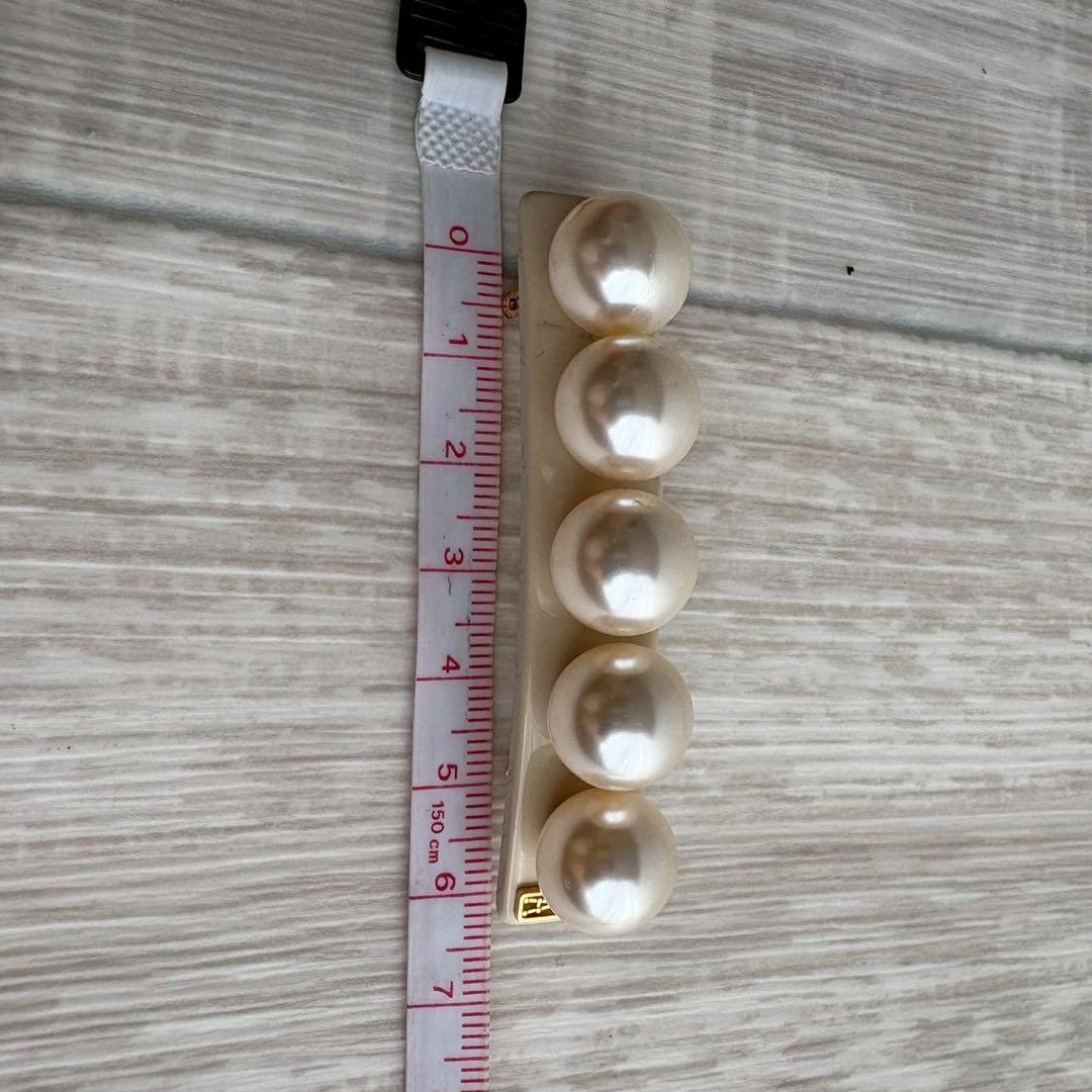 Alexandre de Paris パールライン バレッタ 大玉 真珠