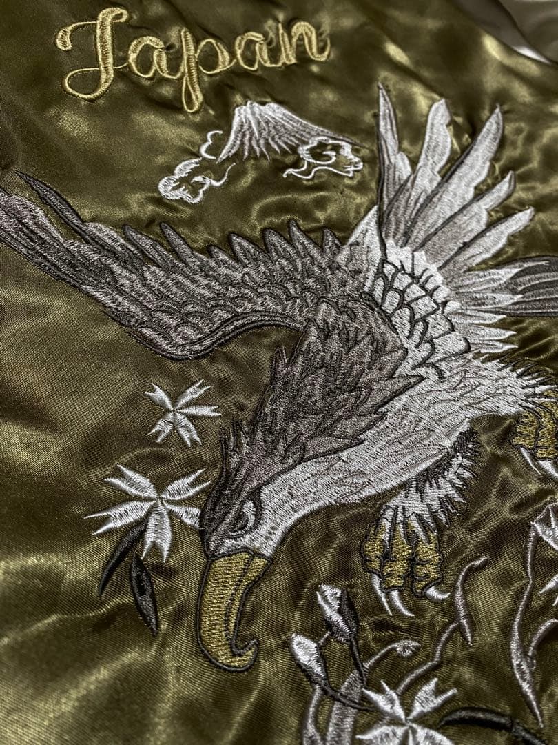 雅結 スカジャン 日本限定　ワシ サテン unisex vintage