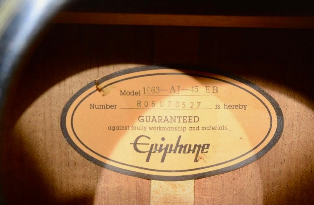 美品 Epiphone 1963 EJ-45/EB Gibsonハードケース付