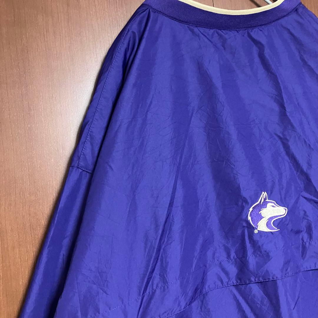 NIKE ナイキ　00s ナイロンプルオーバー　カレッジロゴ　刺繍　3XL