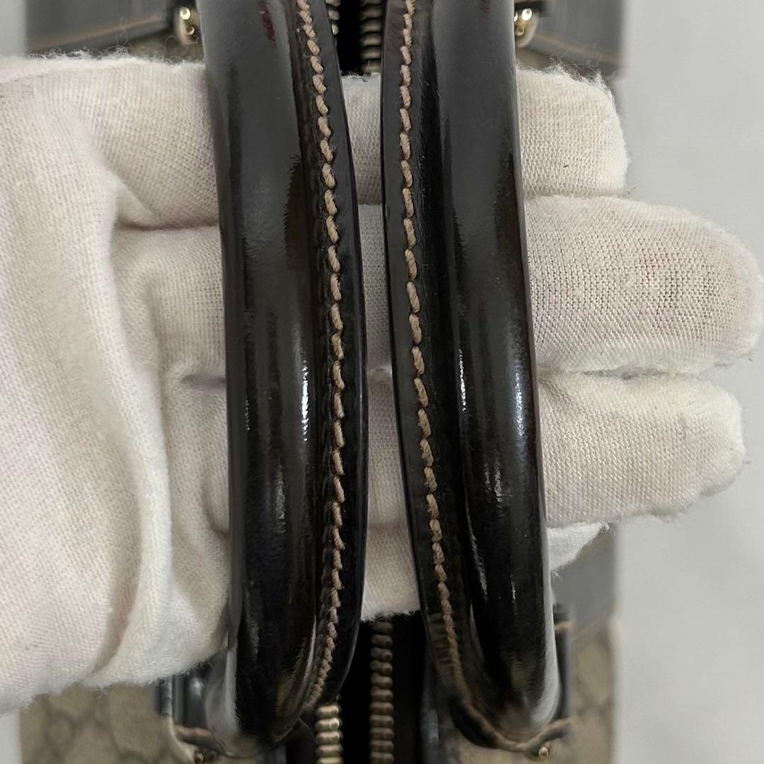 【極美品】グッチ 193604 493075 GGスプリーム ミニボストンバック