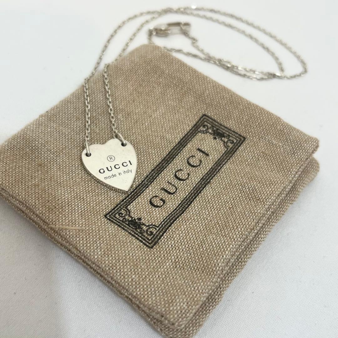 GUCCI グッチ ハート ネックレス 925 シルバー 45cm