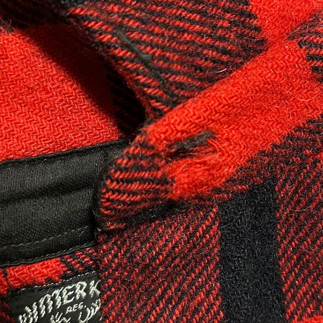 【訳あり品】50s WINTER KING マチ付き　ウールシャツ