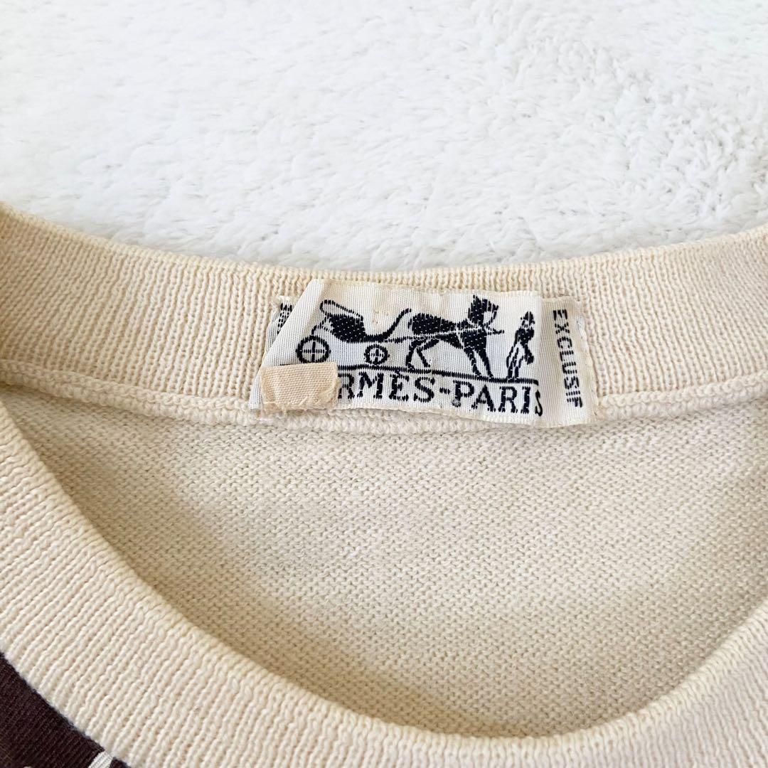 バニラHERMES スポーツ　セーター　コットン　モノグラム　40