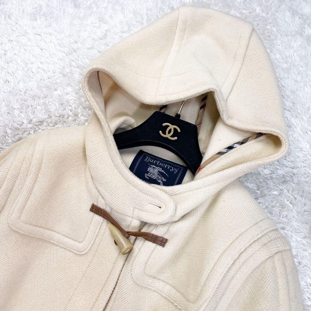 BURBERRY ダッフルコート ヘリンボーン織 ムーアブルック 水牛