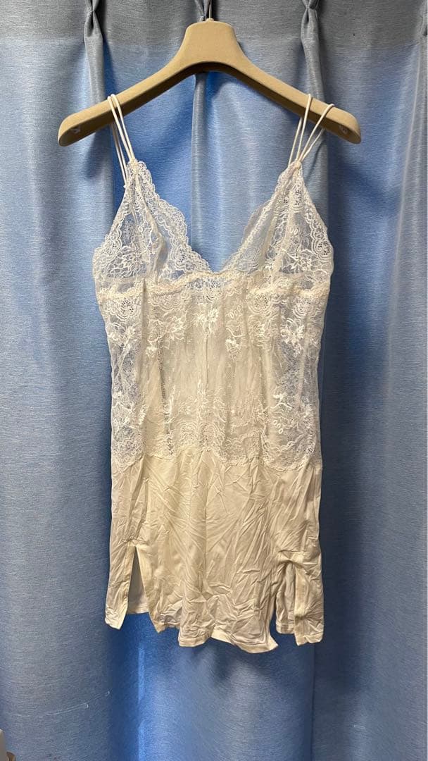 ラペルラ　LA PERLA アイボリー レース キャミソール　丈長め　ストレッチ