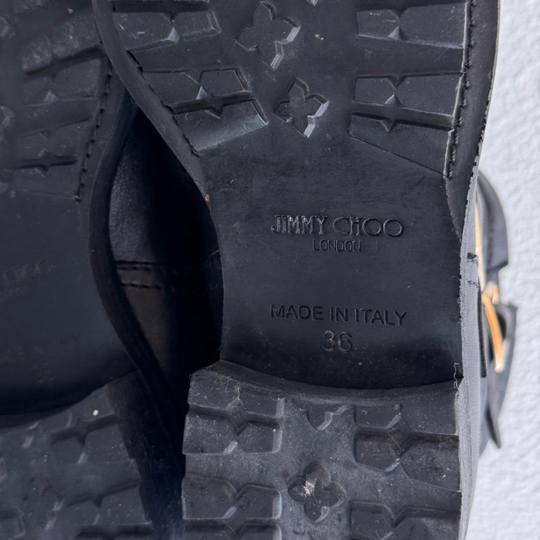 JIMMY CHOO ジミーチュウ　エンジニアブーツ ショートブーツ　黒　36
