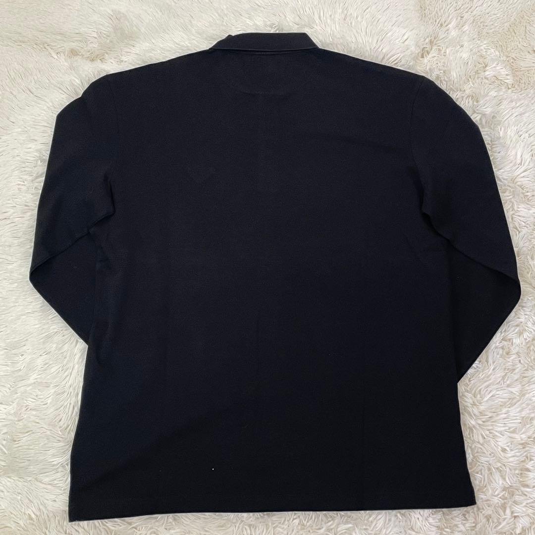 新品 プラダ ピケ トライアングル RE-NYLON 長袖シャツ 黒 L メンズ