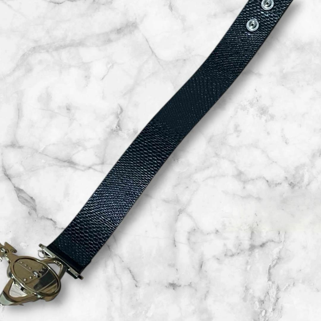 Vivienne Westwood ゴールドオーブバックル　型押しレザーベルト