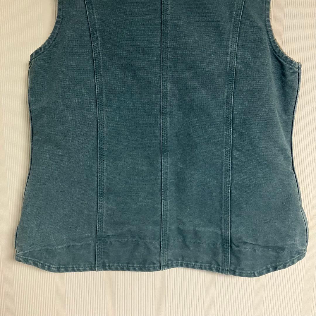 90s Carhartt カーハート　ダックベスト 裏ボア　フェードブルー