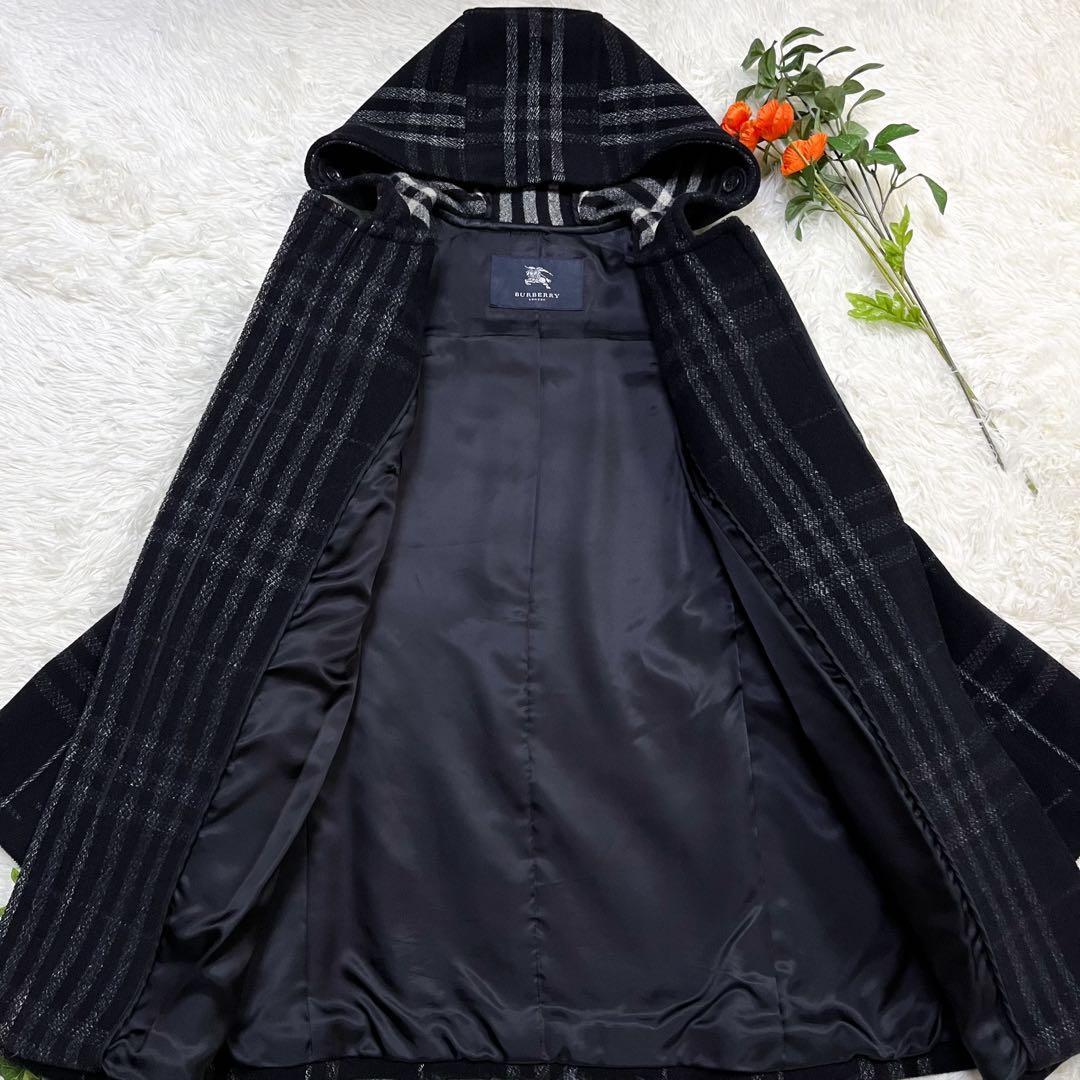 訳あり極美品 大きいサイズ バーバリーロンドン ダッフルコート ノバチェック