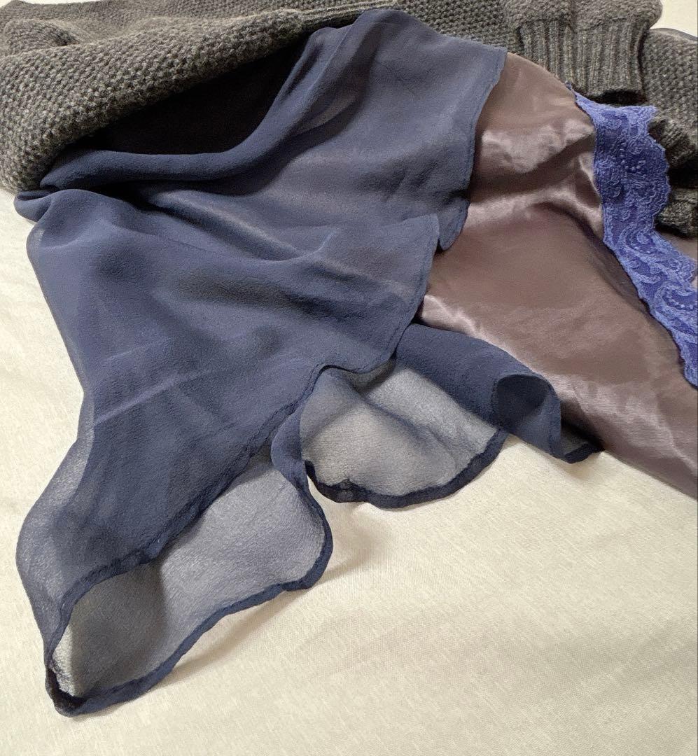 激レア　コレクション✨sacai サカイ ニット シルク バックプリーツ フレア