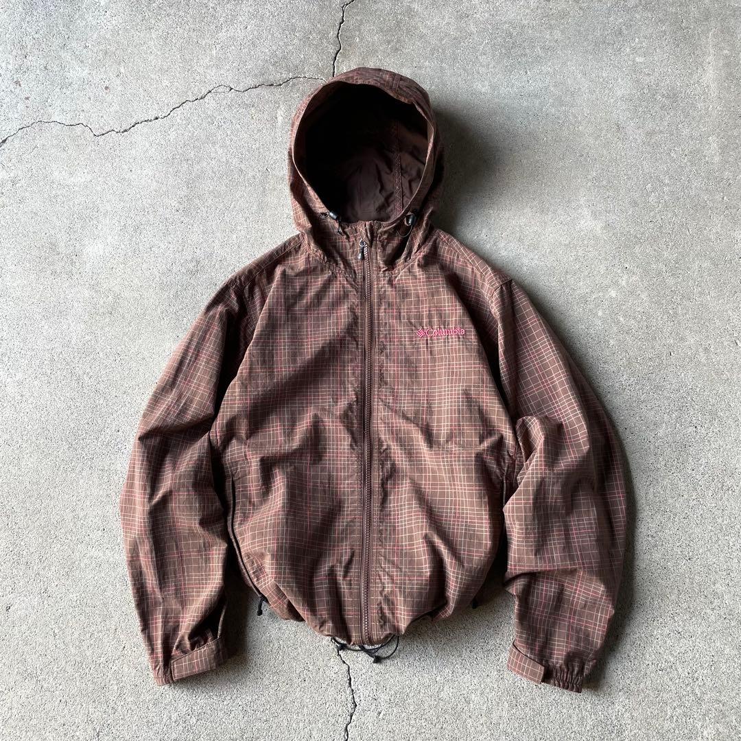 ジャケット・アウター 00s columbia check pattern shell jacket