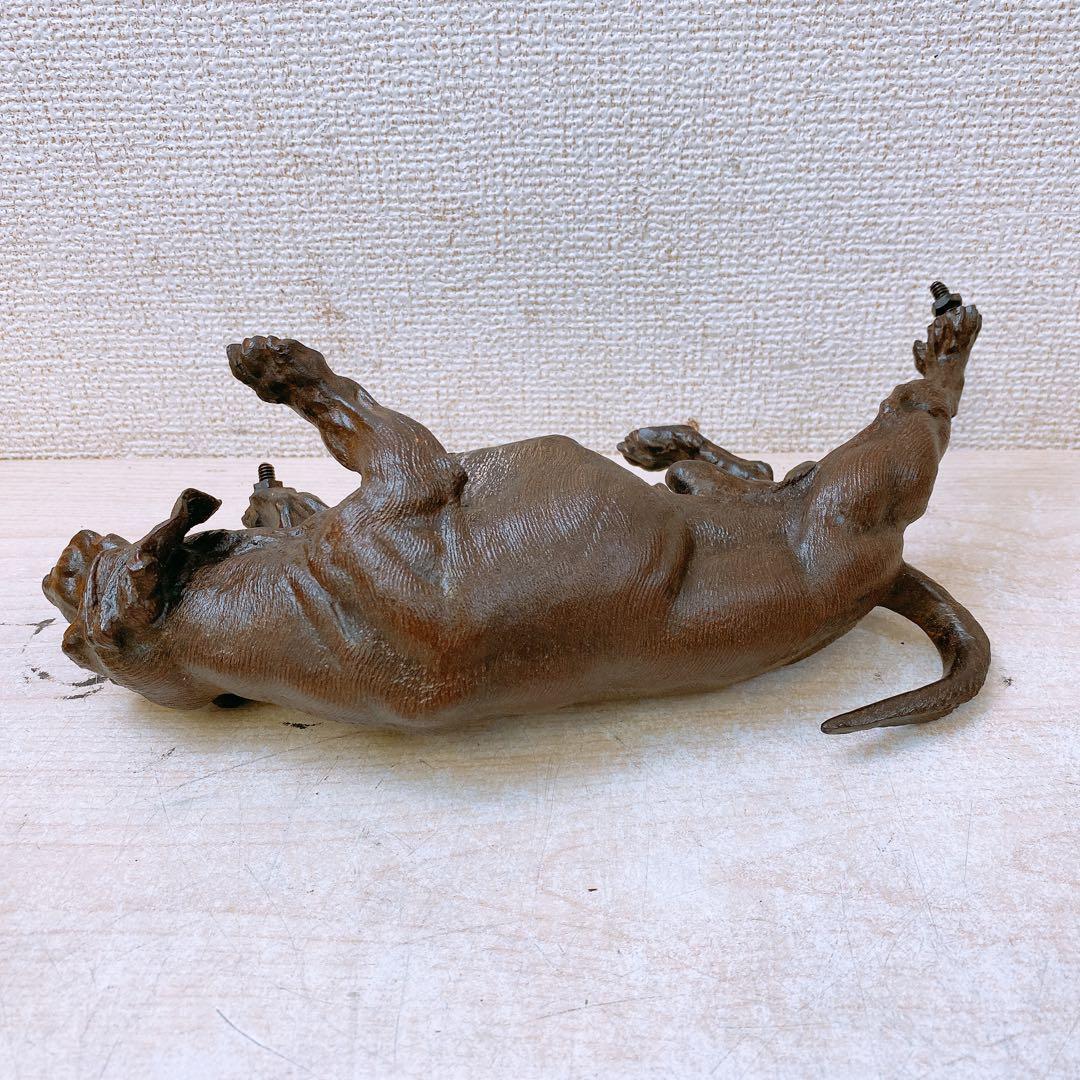ア*ン様 2匹の犬 ブロンズ像 ジュール・モワニエ? 置物 インテリア 約7.2