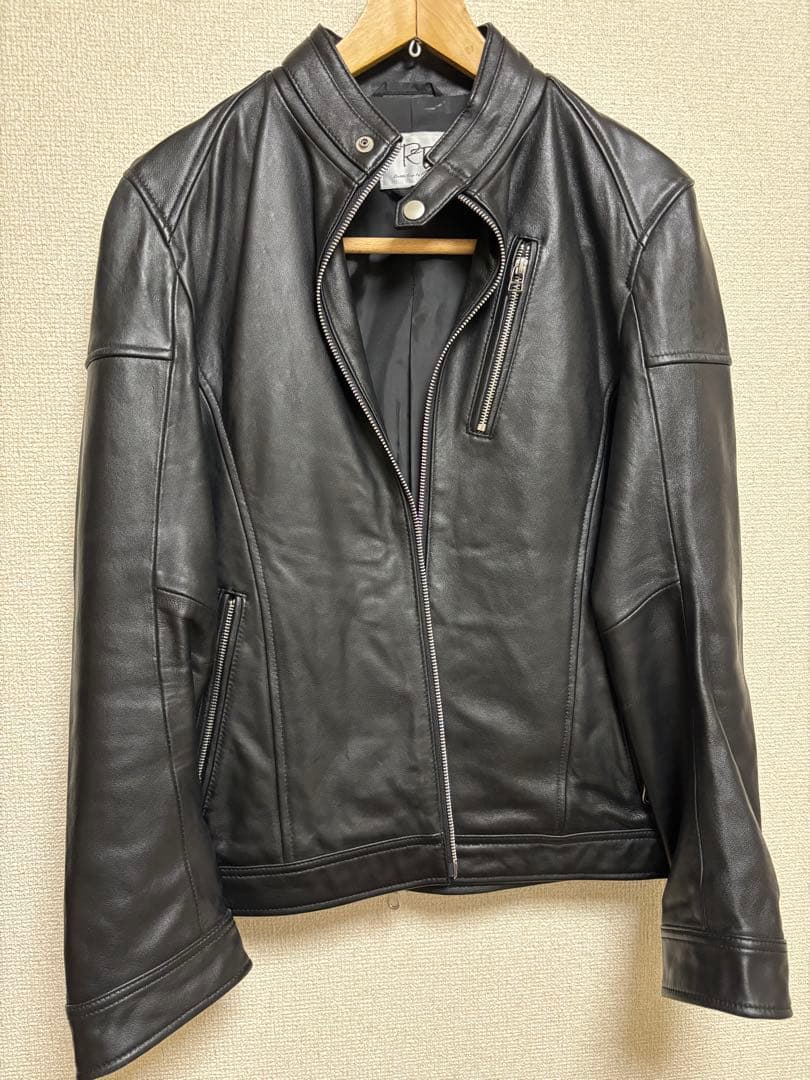 羊革シングルライダースジャケット