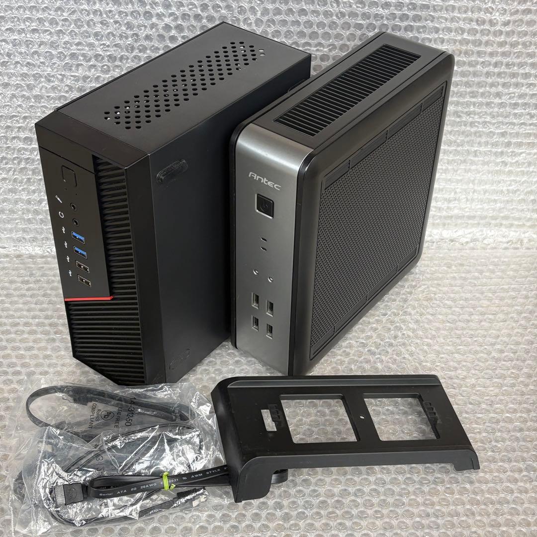 現状品 MiniITXケース 2種 A09P Antec ISK-110 電源付