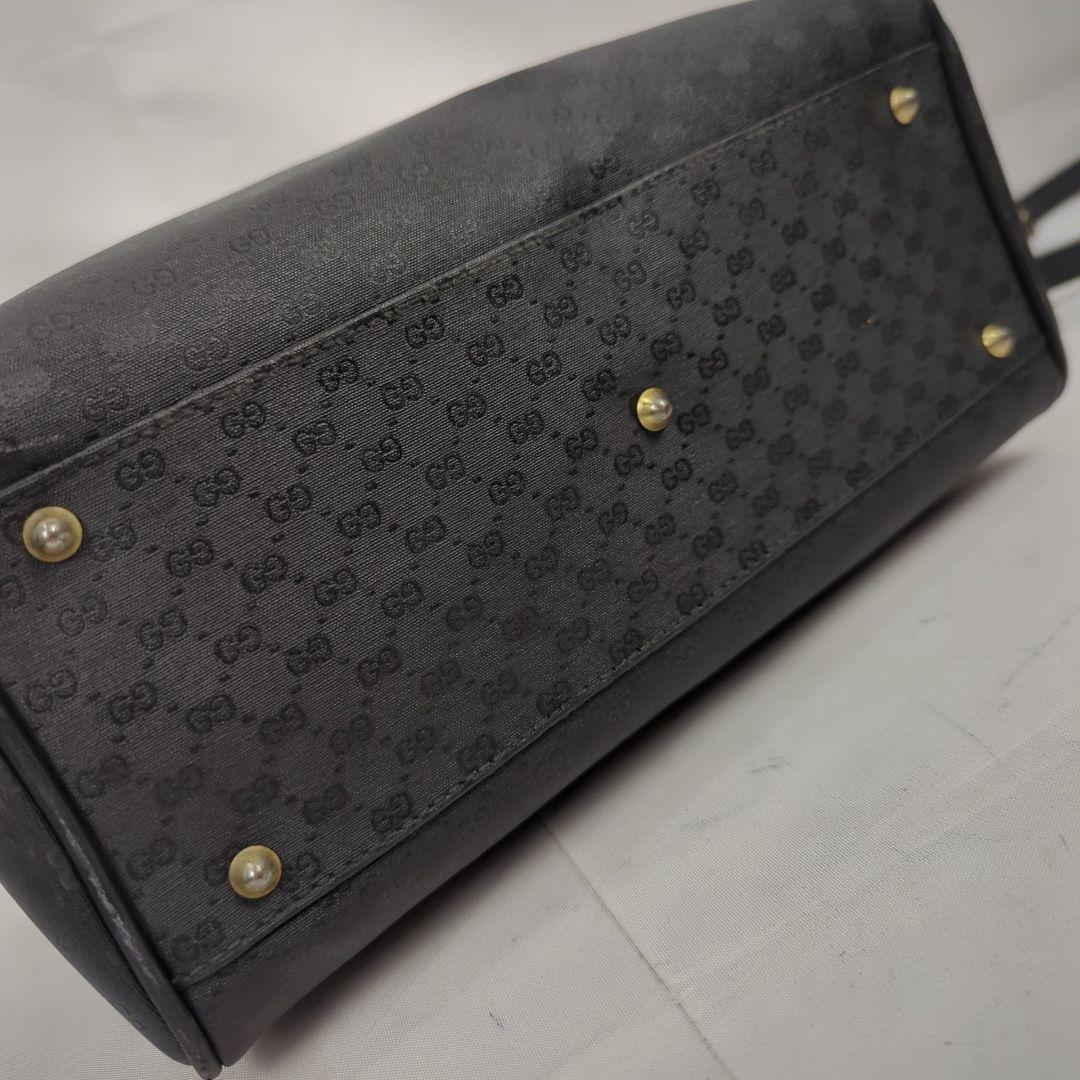 【良品】GUCCI マイクロ グッチ GG柄 ミニ ボストンバッグ ハンドバッグ