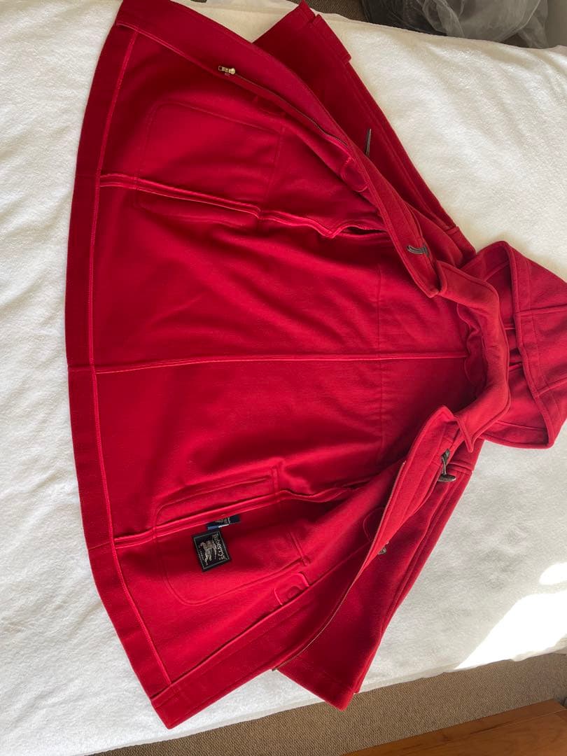 Burberry's 赤 フード付きダッフルコート　ビンテージ