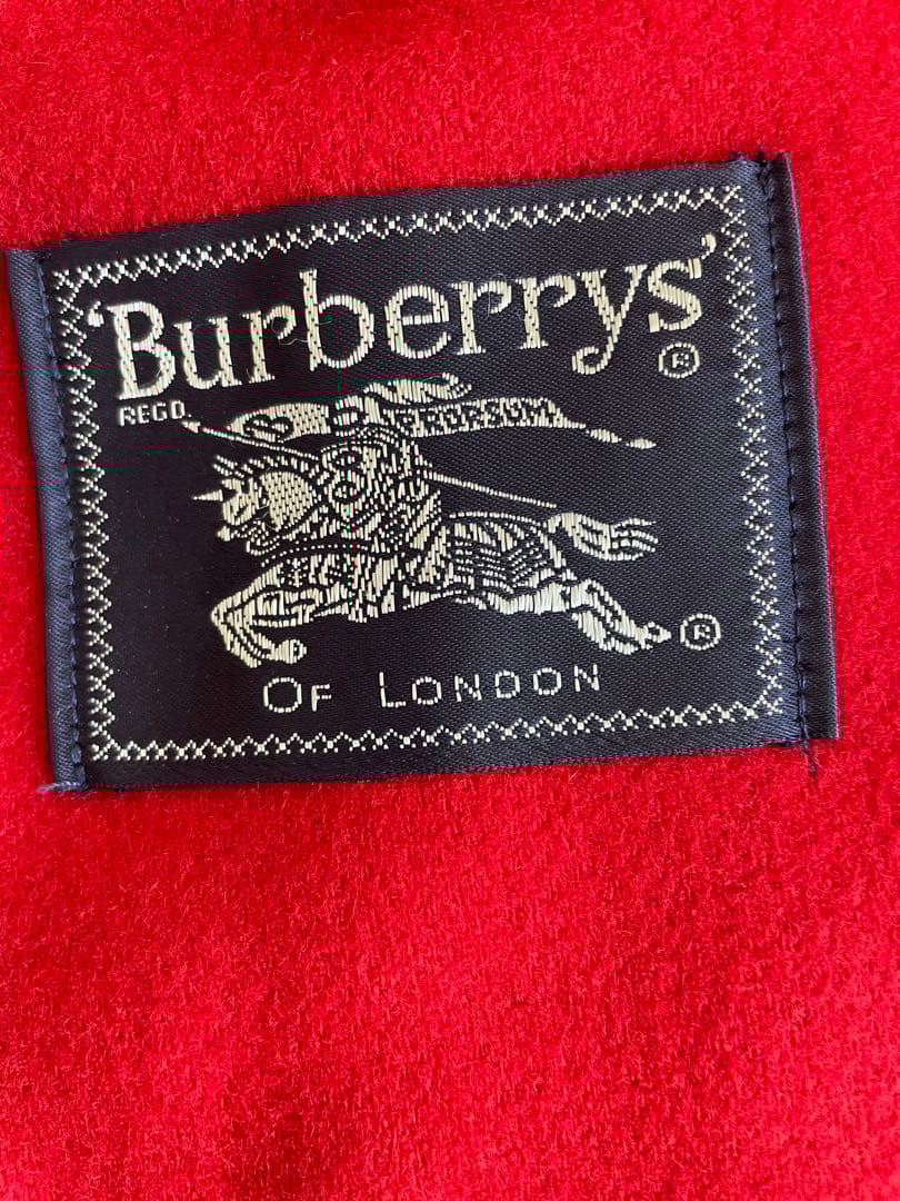 Burberry's 赤 フード付きダッフルコート　ビンテージ