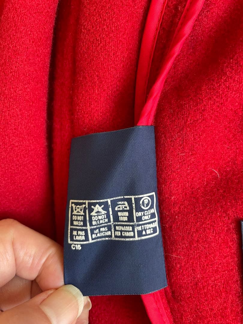 Burberry's 赤 フード付きダッフルコート　ビンテージ