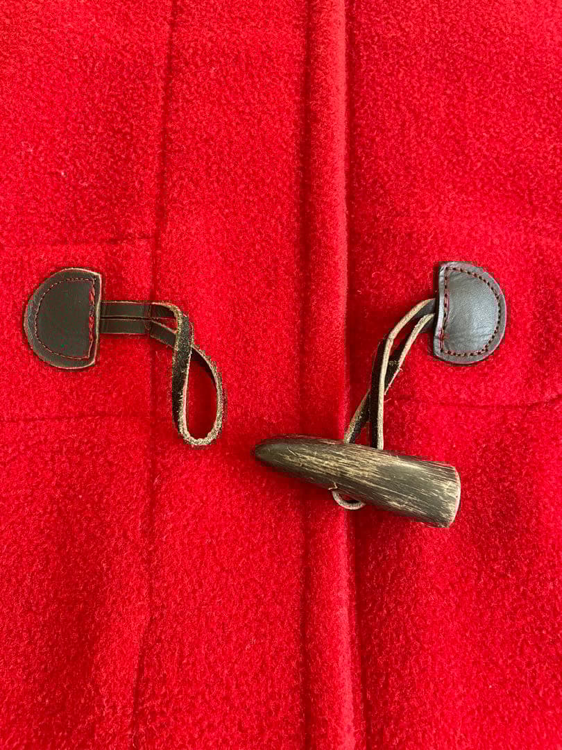 Burberry's 赤 フード付きダッフルコート　ビンテージ