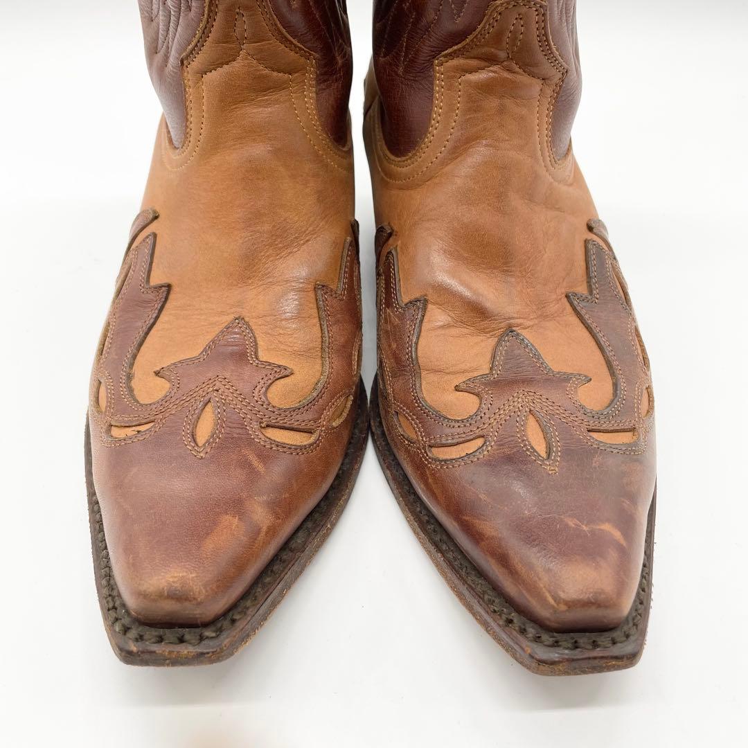 ADAM'S BOOTS アダムスブーツ ウエスタンブーツ 刺繍 レザー