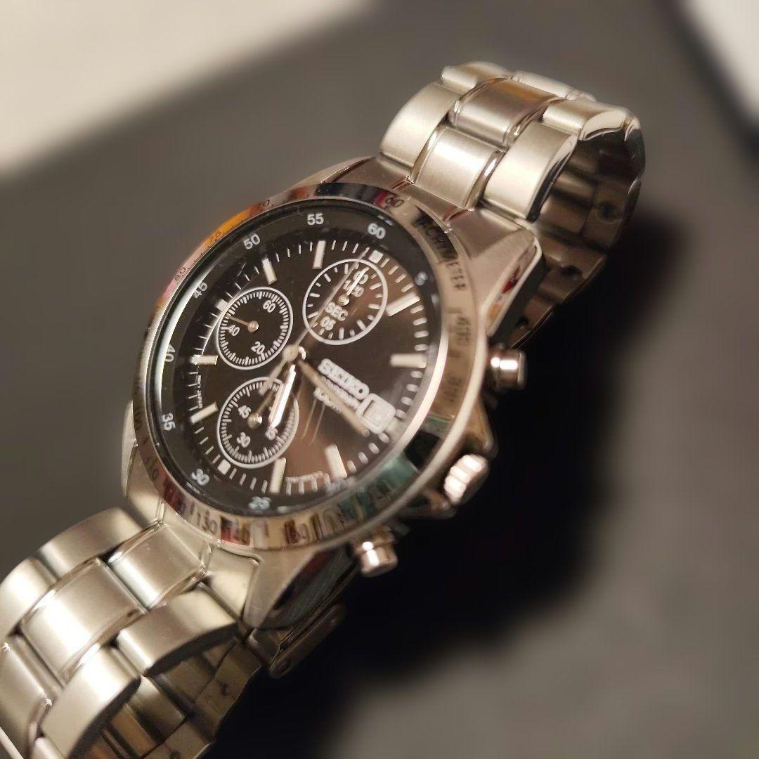稼働 メンズ SEIKO セイコー クロノグラフ 100M 防水