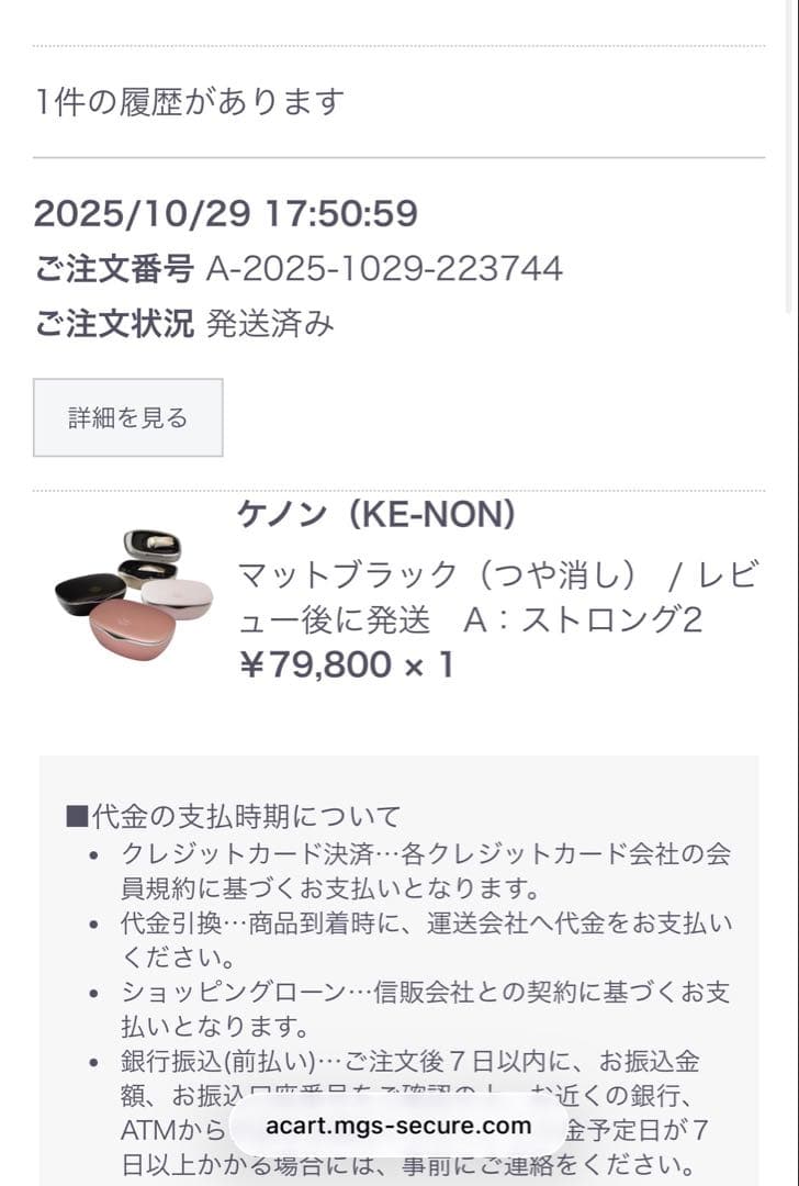 ケノン　ke-non NPL-2000 脱毛器　Ver.8.7J