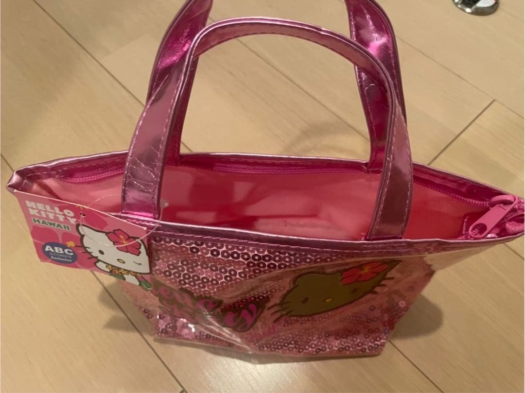 本日価格　レア　新品タグ付き　ガングロハローキティ　スパンコール ハンドバッグ