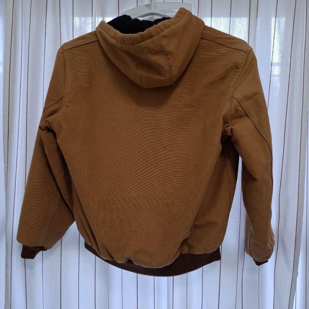 Carhartt フード付きブラウンアクティブジャケットダック地 J140